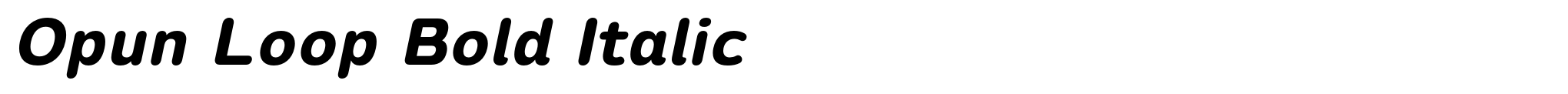 Opun Loop Bold Italic image